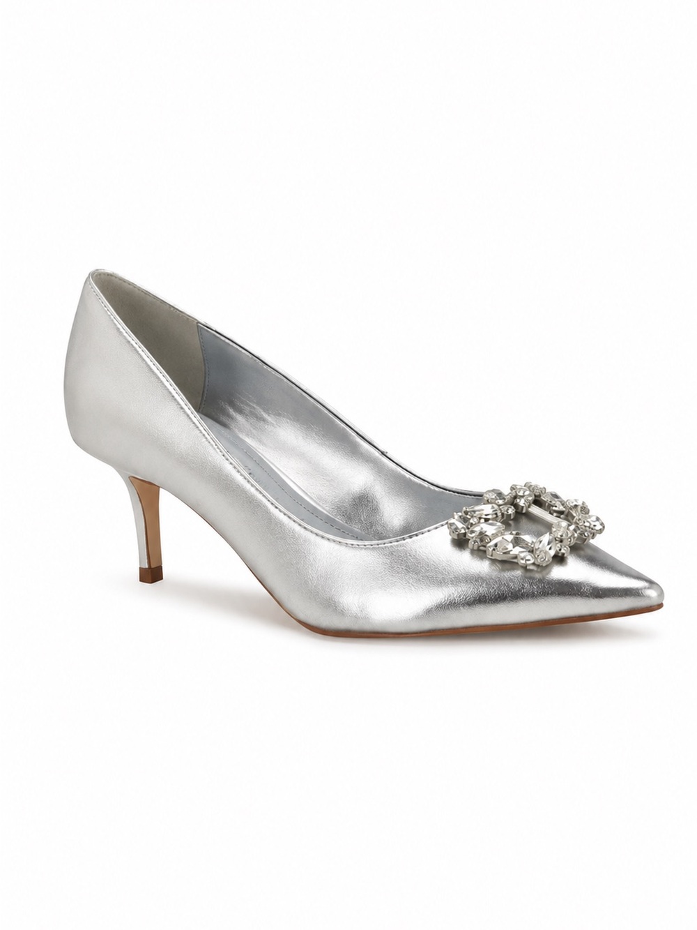 NINE WEST Silver Embellished Avolon Pump